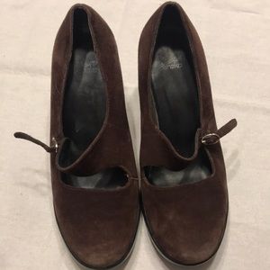 DANSKO Brown Suede Tara Mary Jane Heels - Size 37